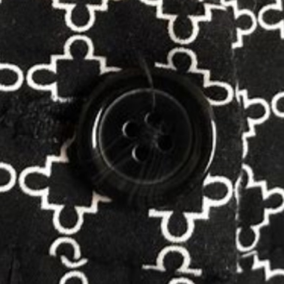 Hilary Radley Moroccan Print Capri Pants Black Size 2 - Picture 8 of 13